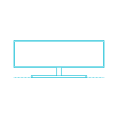 Digital Computer Monitors Displays Lg 49Wl95C W Technical Simple Line Art Svg Vector, Free Vectors File